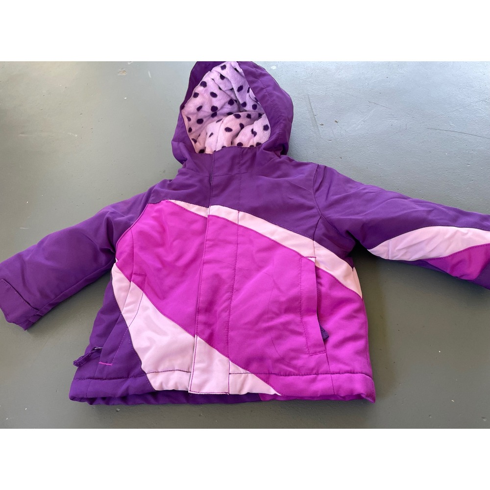 Wonder Kids Purple Pink Colorblock Hooded Puffer Jacket 12 Months RN 42000